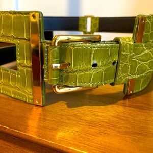 Oscar De La Renta Alligator Belt! Size XS